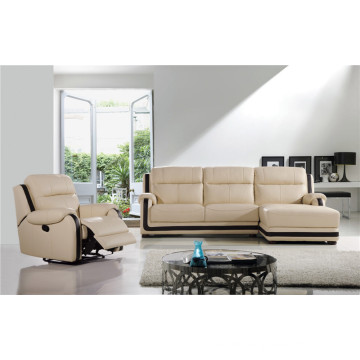 Wohnzimmer Sofa mit modernem echtem Leder Sofa Set (751)